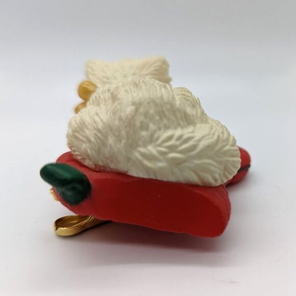 1995 Cat Naps Hallmark Collector Ornament White Persian Red Oven Mitten Clip-on - Picture 4 of 8